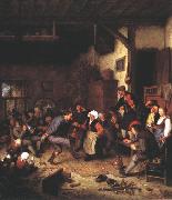 OSTADE, Adriaen Jansz. van Merrymakers in an Inn ag oil painting artist