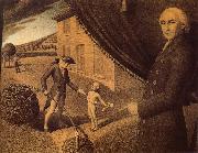 Grant Wood Fabrication oil painting artist