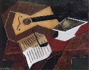 Juan Gris Guitar and fruit dish oil painting artist