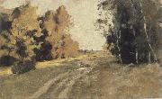 Levitan, Isaak Evening forest ways oil painting artist