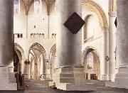 Pieter Saenredam THe Interior of the Grote Kerk,Haarlem oil painting artist