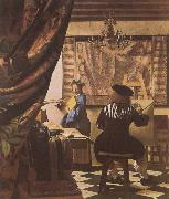 VERMEER VAN DELFT, Jan The Artist-s Studio oil painting artist