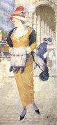 Joseph E.Southall In the Rue de Rivoli oil painting artist