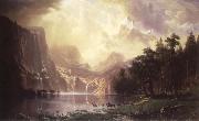 Albert Bierstadt During the mountain oil painting artist