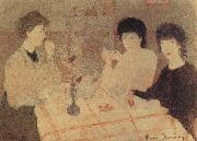 Marie Laurencin Rolansan with friend drinking tea oil painting artist