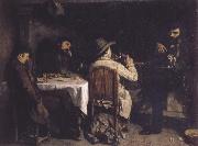 Gustave Courbet After Dinner at Ornans oil painting artist