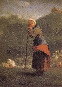 Jean Francois Millet Shepherdess oil painting artist