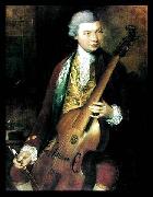 Thomas Gainsborough Portrait of the Composer Carl Friedrich Abel with his Viola da Gamba oil painting artist