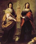 Bartolome Esteban Murillo San Seta and St. Lucie Princess Na oil painting artist