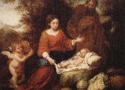 Bartolome Esteban Murillo Rest on his way to flee Egypt oil painting artist