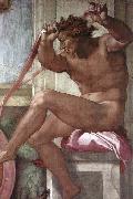 Michelangelo Buonarroti Ignudo oil painting artist