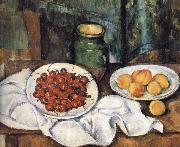 Paul Cezanne of still life cherries oil painting artist