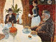 Paul Signac Breakfast, oil painting artist