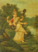 Raja Ravi Varma Saraswati oil painting artist