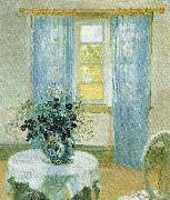 Anna Ancher interior med klematis oil painting artist