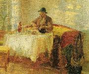 Anna Ancher frokost for jagten oil painting artist