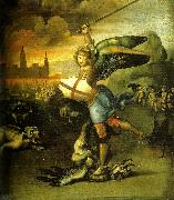 Raphael far right: st. michael oil painting artist