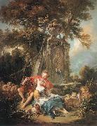 Francois Boucher An Autumn Pastoral oil painting artist