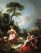 Francois Boucher A Summer Pastoral oil painting artist