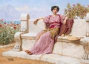 John William Godward Tranquillity oil painting artist