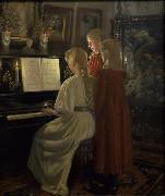 Michael Ancher Children Singing oil painting artist