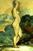 Theodore   Gericault femme nue oil painting artist