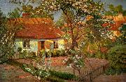 anders trulson blommande frukttrad oil painting artist