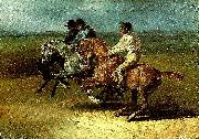 charles emile callande course de chevaux montes oil painting artist