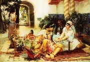 Frederick Arthur Bridgman In a Village El Biar Algeria oil painting artist