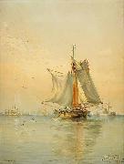 Herman af Sillen Utsikt over oresund fran Helsingborg oil painting artist