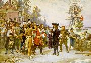 Jean Leon Gerome Ferris Landing of William Penn oil painting artist