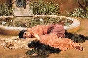 John William Godward Sweet Nothings by Godward oil painting artist