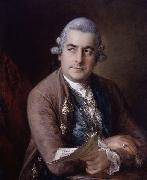 Thomas Gainsborough Portrait of Johann Christian Bach oil painting artist