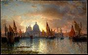 William Stanley Haseltine Santa Maria della Salute, Sunset oil painting artist