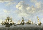 willem van de velde  the younger The Dutch Fleet in the Goeree Straits oil painting artist