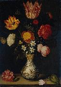 Ambrosius Bosschaert Bloemstilleven in een Wan li vaas oil painting artist