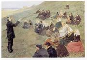 Anna Ancher Mission Meeting at Fyrbakken in Skagen oil painting artist