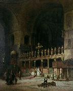 David Dalhoff Neal INTERIOR OF ST MARKS VENICE oil painting artist