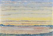 Ferdinand Hodler Sonnenuntergang am Genfersee oil painting artist