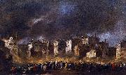 Francesco Guardi Fire in the San Marcuola oil painting artist