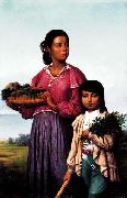 Francois Bernard Portrait of Two Chitimacha Indians oil painting artist