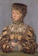 Lucas Cranach the Younger Miniature of Barbara Radziwill oil painting artist