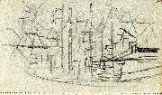 Theo van Doesburg Geabstraheerd stadsgezicht [afkomstig uit schetsboek 13] oil painting artist