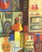 August Macke Handler mit Krugen oil painting artist