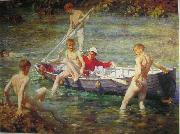 Henry Scott Tuke Ruby, gold and malachite oil painting artist