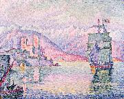 Paul Signac Antibes, Evening oil painting artist