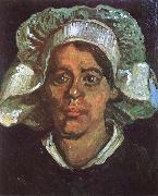 Vincent Van Gogh Head of a Peasant Woman with White Cap (nn04) oil painting picture wholesale