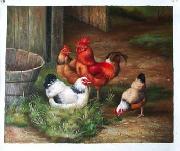 cocks oil painting reproduction