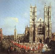 Canaletto London: Westminster Abbey, with a Procession of Knights of the Bath  f oil painting