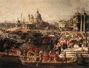 Canaletto Arrival of the French Ambassador in Venice (detail) f oil painting